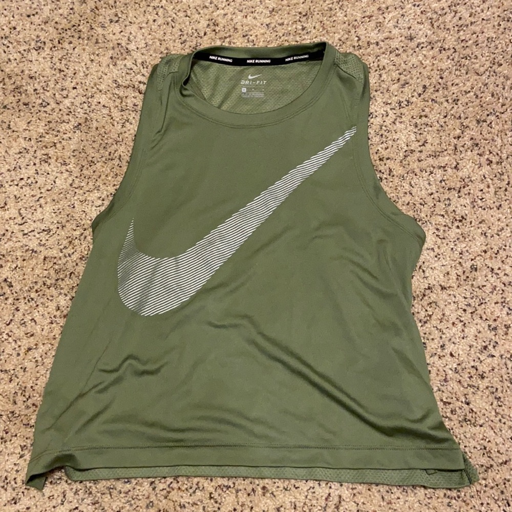 Nike running green tank